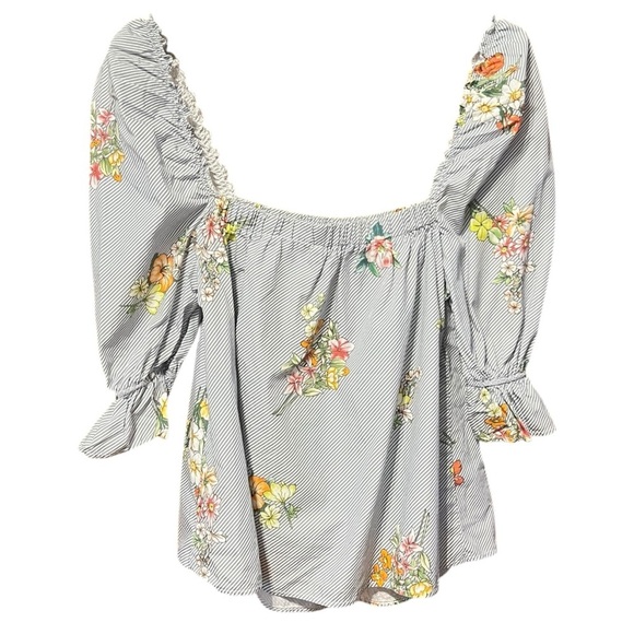 ASOS Off-the-Shoulder Floral Top – Size 6 - Picture 2 of 4